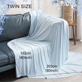 1枚 ダブルクーリングブランケット、ソフトアークチルQ-マックス>0.5、暖かい夜に体温を吸収して涼しく保つ、暑い寝心地のための薄手夏用スロー、通気性軽量ポータブル滑らかな耐久性シングルレイヤー 家庭・オフィス・旅行・車用