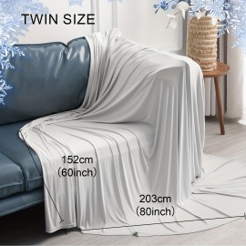 1枚 ダブルクーリングブランケット、ソフトアークチルQ-マックス>0.5、暖かい夜に体温を吸収して涼しく保つ、暑い寝心地のための薄手夏用スロー、通気性軽量ポータブル滑らかな耐久性シングルレイヤー 家庭・オフィス・旅行・車用