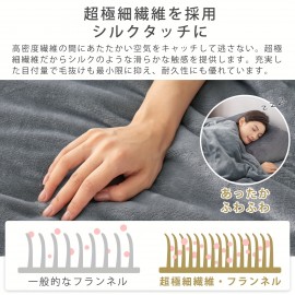 快適な4層冬用フランネルブランケット - 柔らかく、暖かく、吸湿性のあるマイクロファイバーで静電気防止＆無菌特性あり、ピリングなし、洗濯機可、グレーの幾何学模様、現代的なスタイル、洗濯機可布団 | 幾何学模様のブランケット | グレーフランネル素材