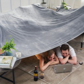 1枚 オーバーサイズ キング フリースブランケット 3.05x3.05メートル、家族、カップル、友達向けの巨大なシームレスブランケット - 特大ソフトブランケット - カリフォルニアキングウォームブランケット