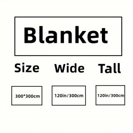 1枚 オーバーサイズ キング フリースブランケット 3.05x3.05メートル、家族、カップル、友達向けの巨大なシームレスブランケット - 特大ソフトブランケット - カリフォルニアキングウォームブランケット