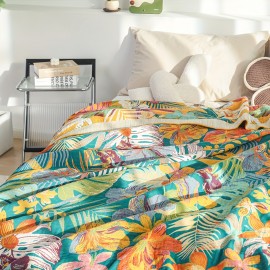 一枚のマルバタオルのキルト、純綿ガーゼソファタオル、夏用クールキルト、エアコン付きキルト