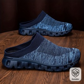 男性向けのおしゃれな編み上げ通気性のあるクロッグスリッパ。屋内外のアクティビティに最適で、滑りにくくて耐久性があり、柔らかいソールが快適です。