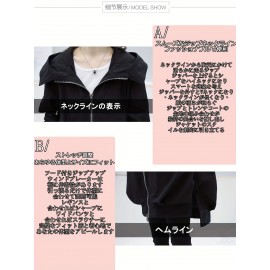 女性用スリミング軽量ウインドブレーカージャケット - ロングスタイル、ジップアップフーディー、春秋用裏地付き、カジュアルルーズフィット、ポリエステル、無地、レジャースタイル