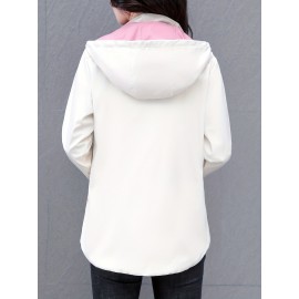 女性向けの多用途のジップアップフード付きジャケット、取り外し可能なトリム付き - 軽い緑の野球スタイルのボンバージャケット、カジュアルな春のアウター、ポリエステル裏地、ジッパークロージャー、カジュアルな着用ジャケット | モダンなカジュアルジャケット | ジップアップフード付きジャケット、ジッパージャケットフーディー