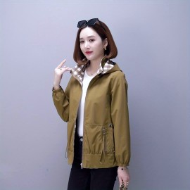 春秋用 reversible  ジャケット、ゆったりシルエット、若々しい