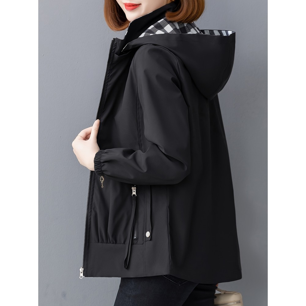 春秋用 reversible  ジャケット、ゆったりシルエット、若々しい