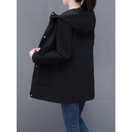 女性用軽量春ジャケット - スタンドカラー、ジッパーポケット、伸縮性カフス付きカジュアルオレンジ風切手、アウトドア活動、カジュアル外出用アパレル|スポーティ風切手|フルジップデザイン、風切手ジャケット