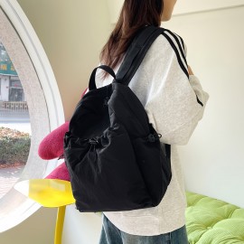 カレッジ、ハイキング、旅行用女性用軽量ナイロン製バックパック - カジュアルアウトドアデュアルストラップデイパック、ジッパークロージャー、クリーム/カーキ/ブラック色展開、トラベルバックパック|ミニマリストバックパック|軽量バックパック