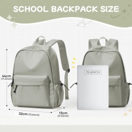 大学旅行用軽量ナイロン製スクールバックパック - 多機能コンパートメント＆クッション付きストラップ、男女兼用ミニマリストデザイン（高校、中学校、仕事用）耐久性のあるノートPCブックバッグ