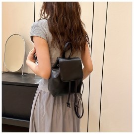 女性用 春/夏のファッショナブルなショルダーバッグ - ブラック、巾着式クロージャー、ポリエステル裏地、カジュアル&フォーマルな衣装に最適、カジュアルなショルダーバッグ | ミニマリストスタイル | 耐久性のあるショルダーストラップ、ショルダーバッグ