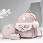 母の日ギフト ママ用バックパック ファミリーダブルショルダーバッグ 女性用シンプルでキュートなボウバッグ スクールバッグ おしゃれなレターデザイン ダブルショルダーパックスセット イースター