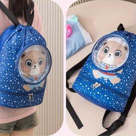 四季ユニバーサル - 高価な水泳バッグ乾/湿分離フィットネスバッグ旅行ポータブルバスバッグ大容量バックパック水泳ギア収納バッグ