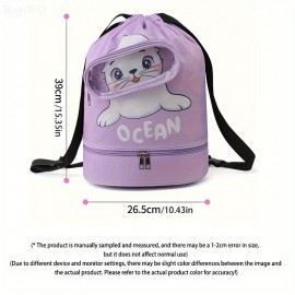 四季ユニバーサル - 高価な水泳バッグ乾/湿分離フィットネスバッグ旅行ポータブルバスバッグ大容量バックパック水泳ギア収納バッグ