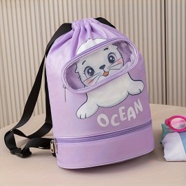 四季ユニバーサル - 高価な水泳バッグ乾/湿分離フィットネスバッグ旅行ポータブルバスバッグ大容量バックパック水泳ギア収納バッグ