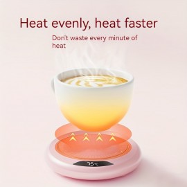 3つの温度設定付き電動コーヒーカップウォーマー、家庭やオフィスでの使用に最適。USB加熱パッドとして機能し、水ボトルや牛乳、ティー、ホットチョコレートなどを温かい状態に保つための熱コースターとして活躍します。
