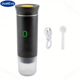 JustEvo スマート温度制御、高速抽出、大容量カプセル対応の3-in-1電動エスプレッソメーカー（カプセル、粉末コーヒー、ポッドに対応）– 車内、オフィス、キャンプ、ハイキングに最適