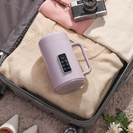 1個 スリーク＆モダン ポータブルヘルスポット - 500W 電気セラミックライニング調理器、デジタルコントロール、静音防漏設計、茶、スープ、ご飯、麺類用 - 旅行に最適、12時間タイマー、温度調節、USプラグ