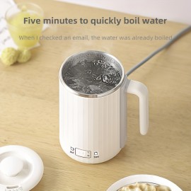 多機能健康カップ 450ml 電気ケトル、沸騰湯茶壺、おやつ・お粥用マルチバーナー鍋、家庭・オフィス・アウトドア旅行に最適な温度調節可能で健康的な飲み物