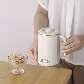 多機能健康カップ 450ml 電気ケトル、沸騰湯茶壺、おやつ・お粥用マルチバーナー鍋、家庭・オフィス・アウトドア旅行に最適な温度調節可能で健康的な飲み物