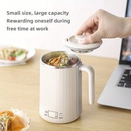 多機能健康カップ 450ml 電気ケトル、沸騰湯茶壺、おやつ・お粥用マルチバーナー鍋、家庭・オフィス・アウトドア旅行に最適な温度調節可能で健康的な飲み物