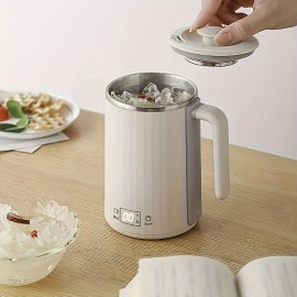 多機能健康カップ 450ml 電気ケトル、沸騰湯茶壺、おやつ・お粥用マルチバーナー鍋、家庭・オフィス・アウトドア旅行に最適な温度調節可能で健康的な飲み物