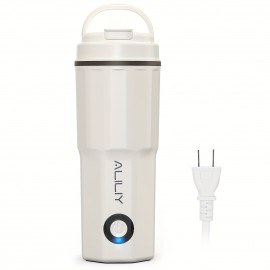 電気ケトル ポータブル トラベルケトル 小型 400ML 100V 300W 低消費電力 持ち運びケトル 湯沸かしケトル 一人暮らし 電気ポット トラベル 湯沸かし器 水筒 急速沸かし 空焚き防止 漏れない お湯ポット ステンレス 二重構造 コーヒー 紅茶に使用 旅行 車中泊 オフィス 出張 ギフト 日本語説明書付き PSE認証済み