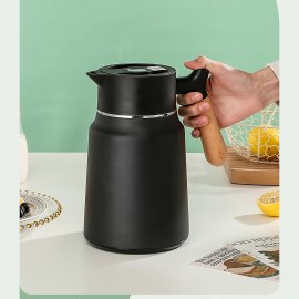 1.5L ステンレス製断熱カラフェ - 二重壁真空断熱ポット、コーヒーディスペンサー、オフィス用ティーフラスク、保温、無充電、電池不要