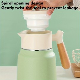 1.5L ステンレス製断熱カラフェ - 二重壁真空断熱ポット、コーヒーディスペンサー、オフィス用ティーフラスク、保温、無充電、電池不要