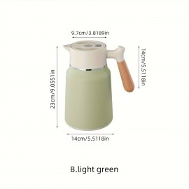 1.5L ステンレス製断熱カラフェ - 二重壁真空断熱ポット、コーヒーディスペンサー、オフィス用ティーフラスク、保温、無充電、電池不要