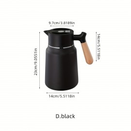1.5L ステンレス製断熱カラフェ - 二重壁真空断熱ポット、コーヒーディスペンサー、オフィス用ティーフラスク、保温、無充電、電池不要