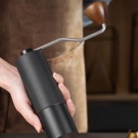 1個 プレミアム手動コーヒーグラインダー、デジタル調整可能設定、ステンレス製円錐形バール、スリークブラックデザイン、ギフトボックスパッケージング - ホームバリスタ、コーヒーバーに最適