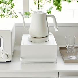 引き出し付き多機能メタルキッチンオーガナイザー - コーヒーマシン、水フィルター、ティーバッグ＆ポッドホルダーに最適なキッチンオーガナイザーと収納
