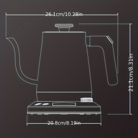 電気ケトル、コーヒーケトル、0.8L、温度調節可能、保温機能、ドリップタイマー機能、乾燥防止、自動オフ、急速沸騰、スイッチング、細口、ドリップケトル