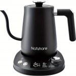 電気ケトル、コーヒーケトル、0.8L、温度調節可能、保温機能、ドリップタイマー機能、乾燥防止、自動オフ、急速沸騰、スイッチング、細口、ドリップケトル