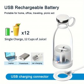 350ml ポータブル電動ワイヤレスミニフルーツブレンダージューサー - 持ち運びに最適！