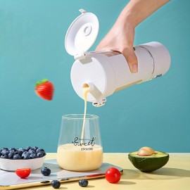 YAOWITHSU ポータブルUSB充電式ジューサー - スムージー＆ミルクシェイク用コンパクト23.67ozブレンダー、簡単お手入れ、デジタルディスプレイ＆12枚刃付き