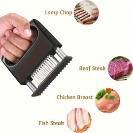 ステンレス製48針肉柔らか機 - 完璧な柔らか肉のための必須キッチンガジェット、肉柔らか機