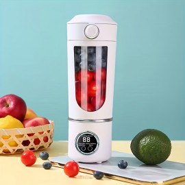ポータブルブレンダーと柑橘類ジューサー、0.5-1L容量、取り外し可能な食品グレードABSカップ、1500mAh充電式リチウム電池、USB充電、タッチコントロール、お手入れ簡単、スムージー、シェイク、氷砕きに