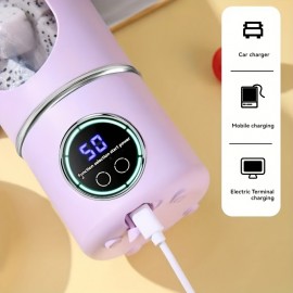 ポータブルブレンダーと柑橘類ジューサー、0.5-1L容量、取り外し可能な食品グレードABSカップ、1500mAh充電式リチウム電池、USB充電、タッチコントロール、お手入れ簡単、スムージー、シェイク、氷砕きに