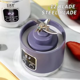 ポータブルブレンダーと柑橘類ジューサー、0.5-1L容量、取り外し可能な食品グレードABSカップ、1500mAh充電式リチウム電池、USB充電、タッチコントロール、お手入れ簡単、スムージー、シェイク、氷砕きに
