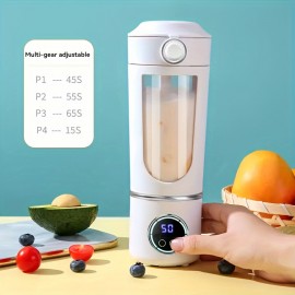 ポータブルブレンダーと柑橘類ジューサー、0.5-1L容量、取り外し可能な食品グレードABSカップ、1500mAh充電式リチウム電池、USB充電、タッチコントロール、お手入れ簡単、スムージー、シェイク、氷砕きに