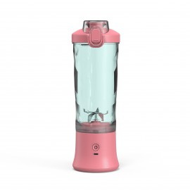 1pc 携帯用ブレンダー、20oz 多機能ハンドヘルドジューサーミキサー、ミニ電気飲料カップ、2000mAhリチウムバッテリー内蔵USB充電式、滑り止めベース、お手入れ簡単、プッシュボタン制御、≤36V - 0.5L 容量