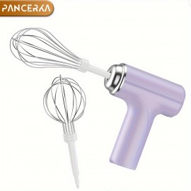 PANCERKA USB充電式ワイヤレスハンドヘルド電動エッグビーター、多機能泡立て器ミキサー、コンパクトで使いやすく省スペース、コーヒー、カプチーノ、クリーム、ベーキング、キッチン用