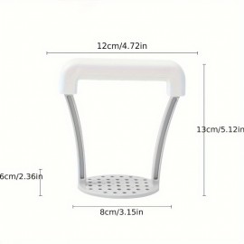 1pc ステンレス製ポテトマッシャー、滑り止めハンドル付き - 手動野菜ライサー、フルーツマッシャー、マッシュ、クラッシュ、プレス用キッチンガジェット