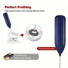 ララユアン ハンドヘルド電動ミルクフォーマー - ステンレス製、電池式（電池は含まれません） - コーヒー、ラテ、カプチーノ＆チョコレートフォームに最適