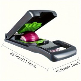 14-in-1 多機能野菜チョッパーセット、8枚のステンレス鋼ブレード＆コンテナ付き - 玉ねぎ、ニンニクなどに最適