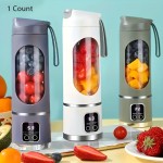 ポータブルUSB充電式ブレンダー＆ジューサー - お手入れ簡単、フルーツ＆野菜ドリンク、ミルクシェイクに最適 - 容量10.14ozから16.91oz