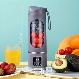 ポータブルUSB充電式ブレンダー＆ジューサー - お手入れ簡単、フルーツ＆野菜ドリンク、ミルクシェイクに最適 - 容量10.14ozから16.91oz