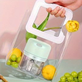 1個のコンパクトな250mL USB充電式電動ガーリックチョッパー - チリ、ショウガ、野菜用のポータブルで耐久性のあるフードプロセッサー、交換可能なブレード、リチウムポリマーバッテリー